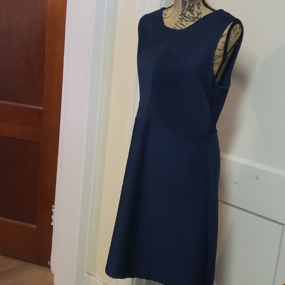 Navy blue dress,